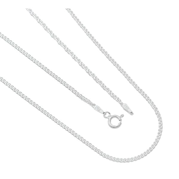 Corrente Prata Spiga Tripla 1,1Mm